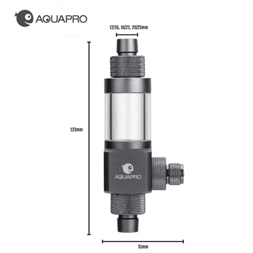 Aquapro External Inline CO₂ Karbondioksit Diffuser (16/22mm) Hortum Arası Difüzör