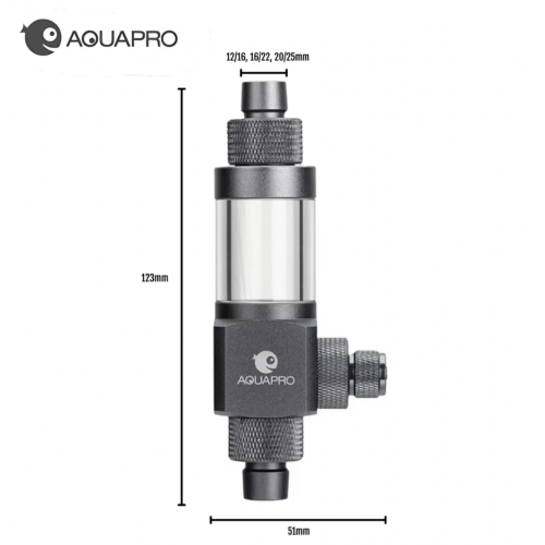 AQUAPRO External Inline CO₂ Karbondioksit Diffuser (12/16mm) Hortum Arası Difüzör